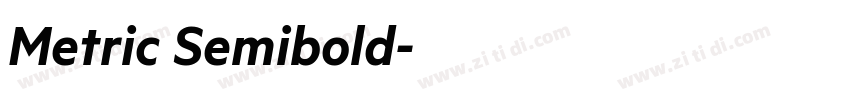 Metric Semibold字体转换
